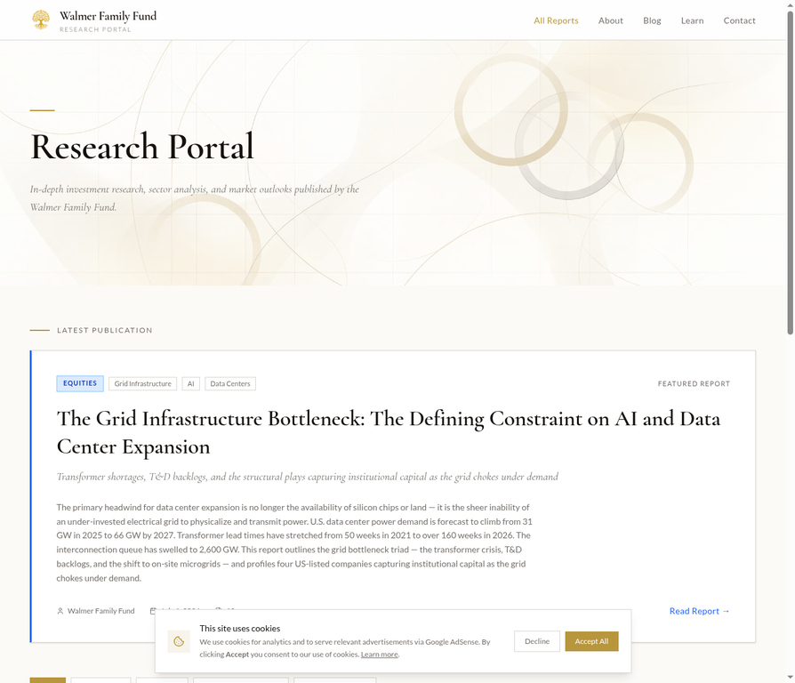 Walmer Family Fund — Research Portal preview